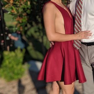Lulu's Maroon Skater Dress (EUC)